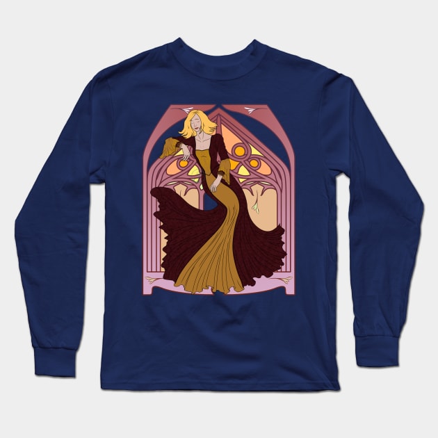 Bloodborne art nouveau - Arianna Long Sleeve T-Shirt by JuditangeloZK